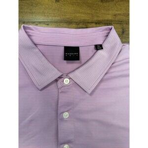 Men's‎ Dunning Golf Shirt, Size XXL  Pink Stripped Performance Shirt